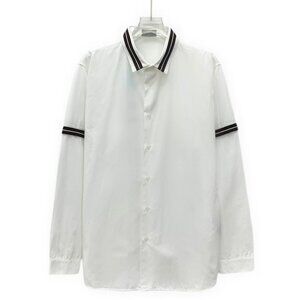 Dior White cotton long-sleeve button-up shirt